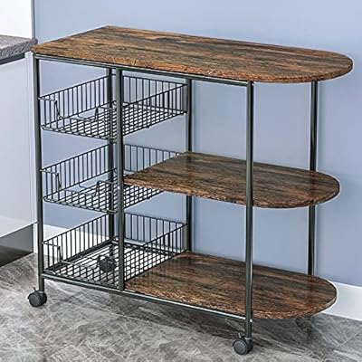 Kitchen storage shelf at 3 levels, multi-use storage shelf, microwave shelf with knitting storage basket, shelf for spice organizer and workstation.. DIAYTAR NIGERIA makes quality accessible with low prices and reliable 5-8 day nationwide delivery.