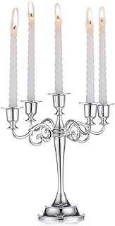 Nobcio silver candle holder - 5 arms 27cm candle holders for conical candles for birthday wedding table decorations Christmas table.. Explore fashion, tech, home goods, and more on DIAYTAR Nigeria — always affordable, always fast.