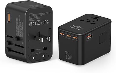 Adapter travel sector Brave 75 W 5 Sector sockets with 2 USB ports and 3 ports of type C Universal travel adapter BTC-30 (black).. DIAYTAR NIGERIA: Bringing affordable shopping solutions with a diverse product catalog delivered nationwide.