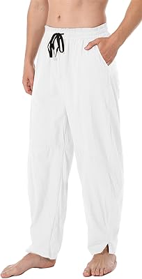 Linen casual pants for men, stretch size with tightening cord, large summer beach pants with pocket.. No delays, no drama — just fast, affordable shopping with DIAYTAR Nigeria.