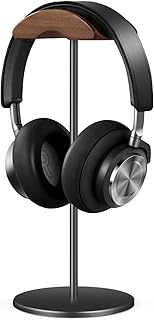 Support for natural walnut aluminum aluminum headphones, with solid and robust base for all headphones sizes, office storage support (black).. Thousands of items, all priced just right — shop DIAYTAR Nigeria today.