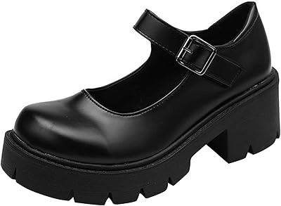 Mary Janes formal shoes with thick heel with ankle bridle for women, Oxford Gothic shoes Lolita.. DIAYTAR NIGERIA delivers what matters - quality, affordability, and prompt nationwide shipping.