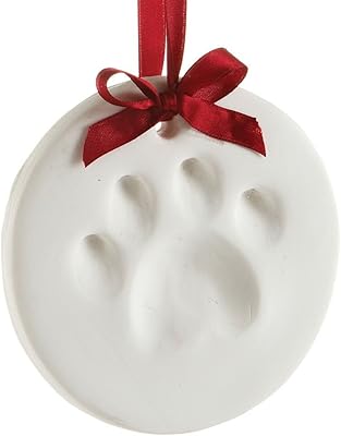 Commemorative ornament to hang Pearhead Pet Paw, birthday gift for dogs or cats, white.. Unlock endless possibilities with DIAYTAR NIGERIA's affordable marketplace and reliable delivery service.