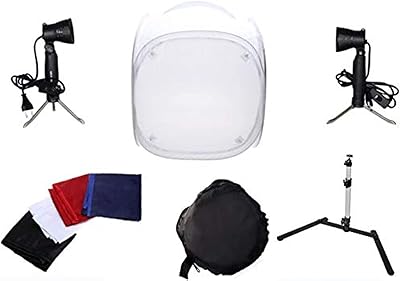 Photography kit including a camera support, two lights and a Softbox photography tent - 60x60 cm.. Shop smart, shop DIAYTAR — Nigeria’s trusted e-commerce site.