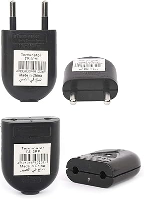 Pair of TERMINATORS ROUND SHEET with 2 pins, male and female, pack of 2 pieces TP-2PM+TS-2PF (black).. DIAYTAR NIGERIA: Redefining e-commerce with affordable prices and reliable nationwide shipping.