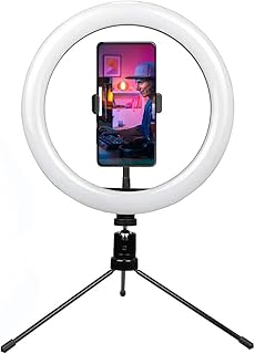 Aklo Ring Light with remote control - Luminous ring for 10 inch selfie with tripod, RVB LED light with variable intensity 16 colors for camera and bluetooth for live streaming/YouTube/Tik Tok/Photography/Makeup.. Shop across categories at DIAYTAR NIGERIA and enjoy budget-friendly nationwide shipping in 5-8 days.