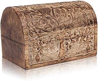Decorative wooden jewelry box handmade for men and women from the big Indian bazaar.. You deserve better shopping — choose DIAYTAR Nigeria today.