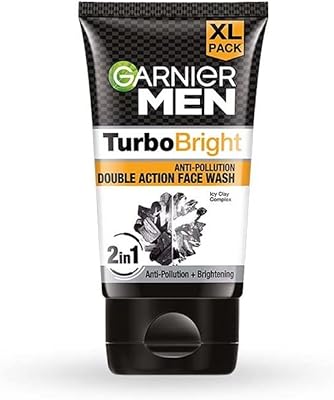 Face cleanser with double action charcoal garnier turbo bright for men, 150 g.. Experience the convenience of online shopping with DIAYTAR NIGERIA's reliable 5-8 day delivery service.