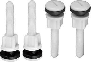 Spare toilet seat bolts for upper fixing of the toilet seat, toilet seat parts including screws and nut for upper toilet seat hinges, white plastic, 4 rooms.. Experience retail therapy without the financial stress at DIAYTAR NIGERIA's affordable e-commerce platform.