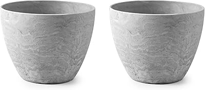 Large jar of garden flower la galle moss, size 11.3 inches, pack of 2 for interior and exterior with drainage hole (marble).. DIAYTAR NIGERIA: Making quality products accessible to all Nigerians at affordable prices.