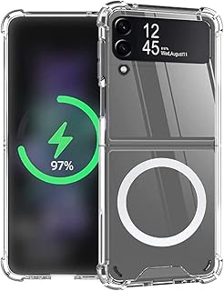 A transparent shell for Samsung Galaxy Z Flip 4 Mag Safe, with a wireless magnetic and magnetic support, a rigid mobile hull in polycarbonate resistant to shock and falls for Galaxy Z Flip 4.. DIAYTAR Nigeria: Your one-stop online shop with unbeatable prices and nationwide delivery in under 8 days.