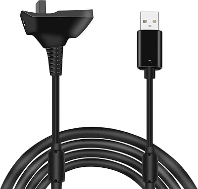 2 in 1 Xbox 360 loading cable of 1.5 m, USB Xbox 360 loading station, replacement charger cord for wireless controller, game synchronization loading cord, for Xbox 360 / Xbox 360 Slim / Play Collection.. DIAYTAR NIGERIA: Empowering Nigerians with access to affordable products delivered within 8 days.
