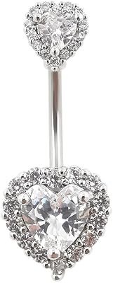 Navel rings Exception 316L Surgical SS PVD Plated Multicolored Heart CZ Navel Piercing Navel Rings Bright, Precious Metal Stone, Cubic zirconia.. Discover a world of affordable shopping with DIAYTAR NIGERIA's vast marketplace delivered to you in days.