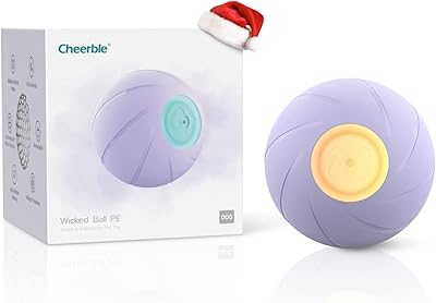 Interactive interactive toy balls Cheerble for dogs, rotating bouncing ball for medium and large breeds, animal toy ball with 3 interaction modes, modifiable LED lights, rechargeable DC, waterproof IP65 (purple).. DIAYTAR NIGERIA brings the market to your fingertips with affordable prices and swift delivery services.
