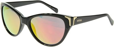 Guess Chat Glass Glasses For Women With Mirror, Black, Red and Orange GU7323 BLK83-58-135.. Enjoy the simplicity of shopping with DIAYTAR NIGERIA, offering vast choices delivered in just 5-8 days.