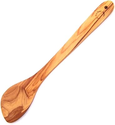 Spoon or conical spoon in olive wood carved by hand - (33.5 cm) - BRIR OUTLET brand.. DIAYTAR NIGERIA: Bridging the gap between consumers and quality products with affordable nationwide shipping.