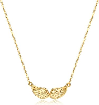 Guemer necklace Angel Angel In Delicate gold Plated 18 Carats Double Double Wings Pendant with Bus collar Keeper Anger Women Small Wings Cute Wings Delicate Fairy Wings Best Empathy Best Friend.. Experience shopping freedom with DIAYTAR NIGERIA's vast selection and 5-8 day nationwide delivery service.