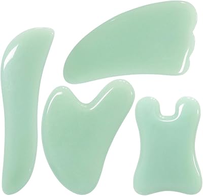 Aerogym Guasha massage tool, Guasha plane in natural stone, 4 pieces, Guasha stone scratch massage sets, physiotherapy, muscle contraction, facial care, lymphatic drainage.. Your home for smart shopping — DIAYTAR Nigeria delivers fast and cheap.