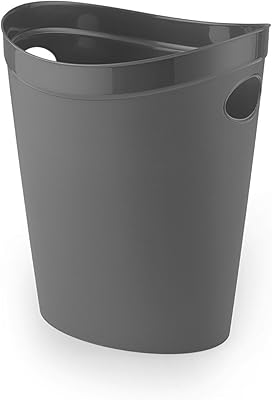 Addis paper trash can for bathroom, bedroom and desk 518039, charcoal, 26 x 27 x 33 cm.. Experience the DIAYTAR difference with our vast product selection and delivery within 5-8 days.