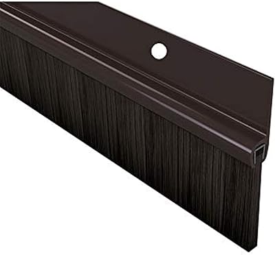 Aluminum brush for lower 100 cm brown door seal (1 m), with 4 safety protection screws.. DIAYTAR NIGERIA: Where every shopping need is met with affordable prices and timely delivery.