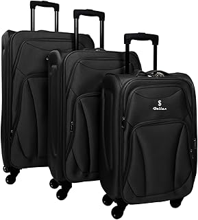Set of flexible cockroach luggage - Light light up to 4 -wheeled luggage - flexible side luggage luggage, black, set of 3.. Discover the convenience of DIAYTAR NIGERIA's vast e-commerce platform with delivery in just 5-8 days.