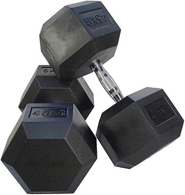 Hexagonal rubber dumbbells, kg - sold by pair - 2 pieces (45 kg), prosportso, black, hexagonal, hexd -45.. Shop with confidence at DIAYTAR NIGERIA, offering extensive product variety with nationwide delivery.