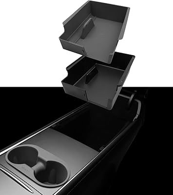Pneumatic armrest organizer for tesla model 3, model y, washable silicone, anti-dust