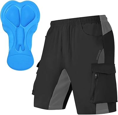 Men's mountain bike shorts, light and padded cycling shorts, 3D design.. Shop smart with DIAYTAR NIGERIA, offering a vast product range delivered to your doorstep within a week.