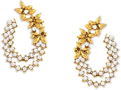 Ancient gold -plated floral earrings 22 carats for women by Zaveri Pearls (ZPFK8055), diamonds.. From tech gadgets to groceries, DIAYTAR Nigeria is your all-in-one online store. And the best part? Delivery happens fast — between 5 to 8 days.