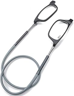 Magnetic reading glasses suspended from MSDS neck, TR90 unisex portable reading glasses, long-up telescopic head cover (color: gray, size: +2.5x).. Discover a new way to shop with DIAYTAR NIGERIA's comprehensive marketplace and quick delivery options.