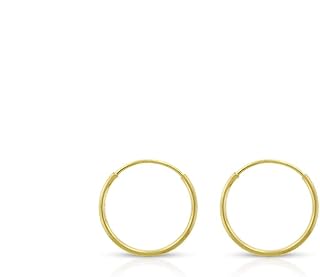 Endless Creole Earrings in Pure Gold 14 Carats, fine golden Creole Earms in 14 carat gold, cartilage earrings, Nose earrings, tragus earrings, 100 % real 14 carats, metal.. DIAYTAR NIGERIA: Where value meets variety with reliable nationwide delivery in under 8 days.