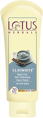 Claiwhite black clay whitening pack, 120 g, by Lotus Herbals.. Love deals? DIAYTAR Nigeria has you covered with low prices and fast delivery.