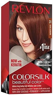 Permanent hair dye Revlon Colorsilk Beautiful Color with 3D and keratin gel technology, 100 % gray hair dye, 31 dark chestnut.. Order today, receive in days — DIAYTAR Nigeria makes it possible.