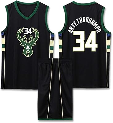Milwaukee Bucks Giannis Antetokounmpo #34 Basketball costume for men, training sports clothes, short jacket of cheerleader, m.. Experience shopping without compromise at DIAYTAR NIGERIA, with vast selection and quick delivery.