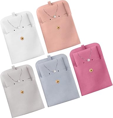 Wayoto Lot of 5 pressing jewelry bags, jewelry storage bag with insert, jewelry gift bag, travel jewelry organizer for women and girls, several colors.. Your comprehensive marketplace awaits at DIAYTAR NIGERIA with affordable prices and reliable delivery times.