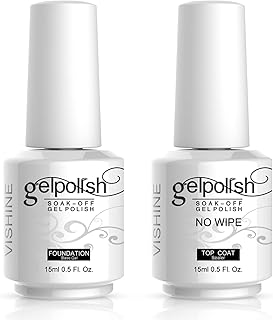 Vishine nail polish nailing non-built top coat 15 ml, UV gel nail varnish, set of glitter nail polish.. Shop quality and variety at unbeatable prices on DIAYTAR Nigeria — delivery in under 8 days.