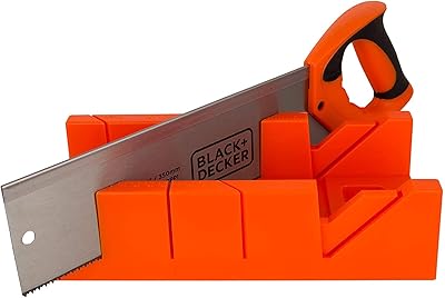 Black & Decker tab box with steel saw to cut 45 and 90 degrees, size 455 mm, BDHT20346.. DIAYTAR NIGERIA: Your trusted e-commerce partner with extensive product choices and affordable delivery.