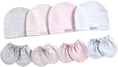 Moose 4 sets of brushing mittens for baby, newborn cap, baby costumes from 0 to 6 months old, down mittens, newborn cap, cotton gloves, universal hat for newborn.. DIAYTAR NIGERIA revolutionizes online retail with our extensive selection and dependable shipping service.