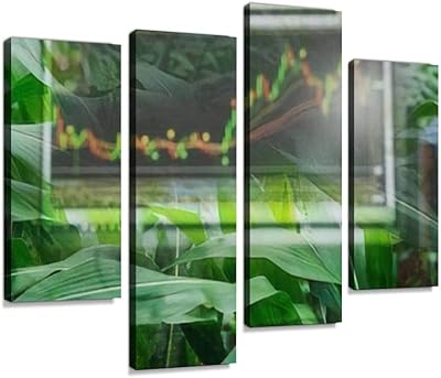 Framed wall art, abstract digital printing for room table, art price, oil painting ready to hang, 4 panels.. Transform your online shopping experience with DIAYTAR NIGERIA's affordable and diverse marketplace.