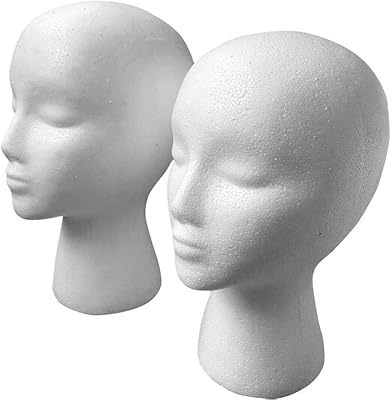 Tête de Mannequin de wig in Polystyrene Osaladi foam, display model, wig cups and modeling support for exhibition of store living room.. Your comprehensive marketplace awaits at DIAYTAR NIGERIA with affordable prices and reliable delivery times.