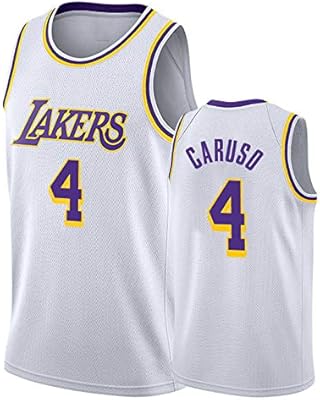 New season Lakers 4# Alex Caruso Breathable white tank top, resistant to perspiration, fast drying, M 170 ~ 175cm.. DIAYTAR Nigeria: trusted by thousands for fast, reliable delivery.