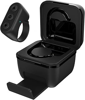 AMP TIK TIK RING PAGE FLIP TEO - Video shooting button with Bluetooth remote control with rechargeable loading housing for iPhone, iPad, iOS, Android (Black).. DIAYTAR NIGERIA makes every shopping desire a reality with affordable prices and delivery in 5-8 days.