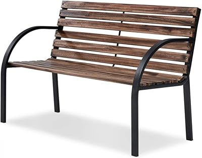 Eucalyptus Danube Home wooden garden bench, light brown - 122 x 60 x 79 cm.. DIAYTAR NIGERIA: Where affordability meets variety in Nigeria's most comprehensive online marketplace.