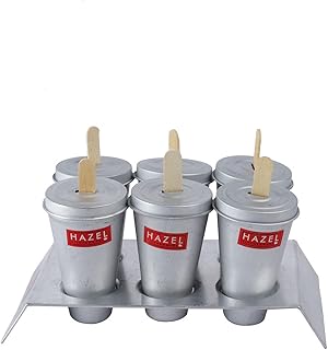 Hazelnut aluminum kulfi mold | Set of 6 Kulfi molds with support and 12 handmade ice cream sticks | reusable ice cream.. DIAYTAR NIGERIA combines affordability, variety, and convenience with nationwide delivery services.