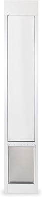 Petsafe 1 piece Sliding glass door glass for dogs and cats - Adjustable height from 75 7/8 "to 80 11/16" - Large, white, installation without cutting, aluminum terrace panel insert, ideal for tenants or seasonal installation.. DIAYTAR NIGERIA: Your partner in affordable online shopping with reliable 5-8 day shipping nationwide.