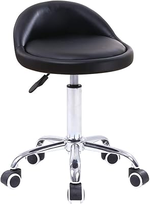 Kktoner round pivoting chair in PU leather with height adjustable backrest, business and spa chair with casters, black.. DIAYTAR NIGERIA delivers what you want at prices you'll love, all within 5-8 days nationwide.