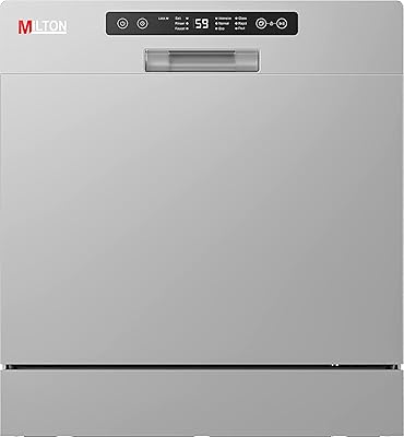 Milton portable dishwasher with 7 programs and 8 cutlery, silver, WQP89411 model - Full one -year warranty.. DIAYTAR NIGERIA: Where affordability meets variety, with thousands of products delivered in less than 8 days.