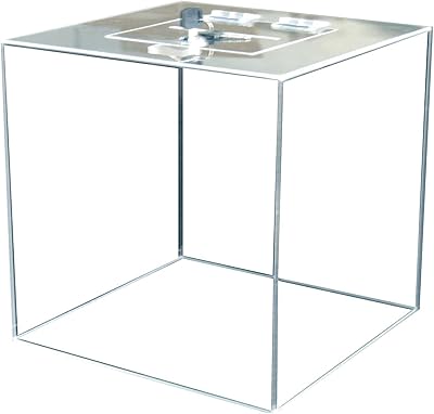 Transparent acrylic lottery ticket box with table top 30x30x30cm with lock and key.. DIAYTAR NIGERIA: Where affordability and variety meet with convenient delivery within 8 days.