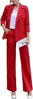 Bureau's blazer set of women for women, black blazer with long sleeves and wide legs pants, sets of business costume pants for women from office women.. DIAYTAR Nigeria: Where affordability meets fast and reliable e-commerce service.