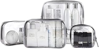 Set of transparent make -up kit organizer, transparent portable portable makeup bag waterproofing zipper, transparent pvc plastic cosmetics with handle for holiday trips, 4 transparent black rooms.. Experience shopping without limits at DIAYTAR NIGERIA, where affordability meets convenience in just days.